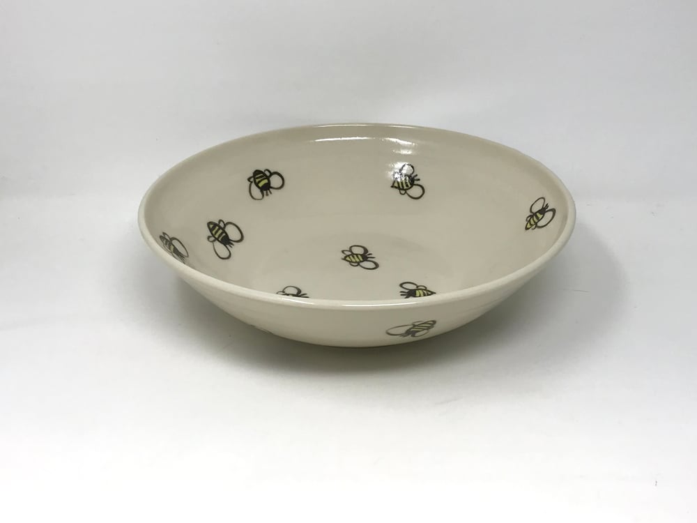 Image of Large Serving Bowl Bee Decorated 