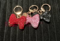 Bedazzled bow tie keychains 