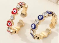 Image 1 of Evil Eye Open Ring