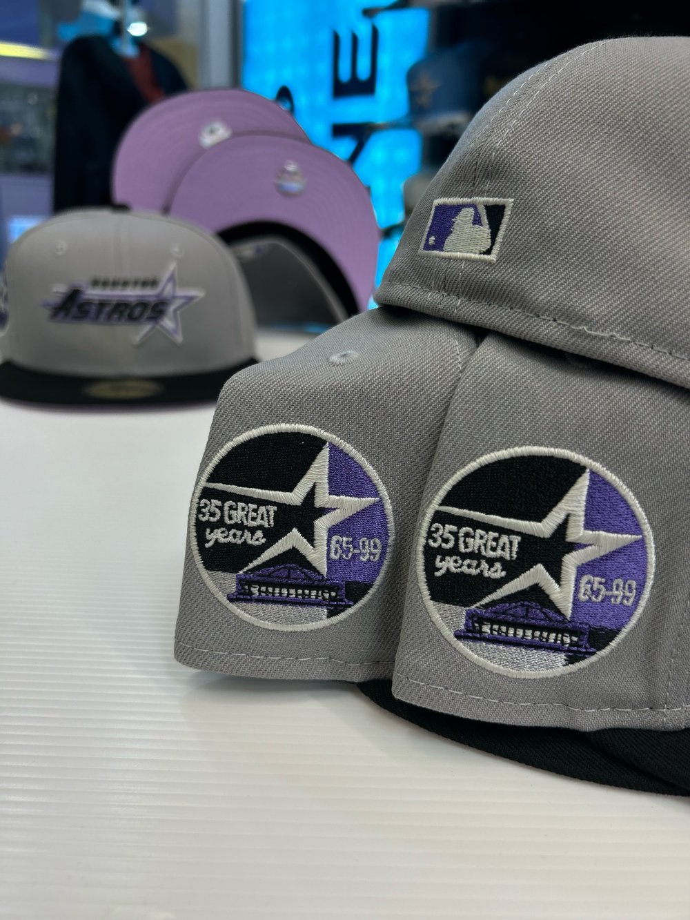 New Era 5950 Grey/Black/Lake Purple/Tropic Purple UV/ Glow White 