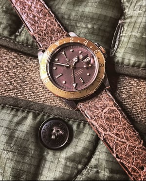 Image of Vintage cracked goatskin watch strap