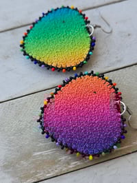 Image 3 of Black Pride Flag earrings