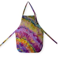Image 5 of 100% Cotton Adult Pocket Apron in Warm Agate Ice Dye