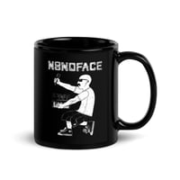 Image 2 of N8NOFACE "AZ-TECH SYNTH" by QETZA ART Black 11 oz. Glossy Mug