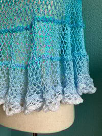 Image 4 of Handmade Crochet Poncho Bleu Claire