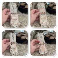 Image 9 of Reserved Listing for Deandre petite snippet sample french lace book in a tiny tin.