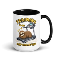 Image 3 of Training To Be a Nap Champion Sloth Coffee Mug