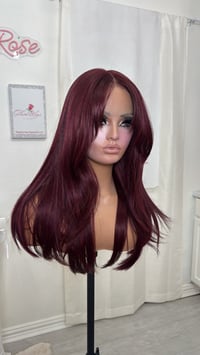 Image 9 of Cherry curtain bangs luxury (ready to ship) 