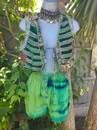 Image 12 of Mini Cropped Mykonos jewel Green- upto size 10 uk 