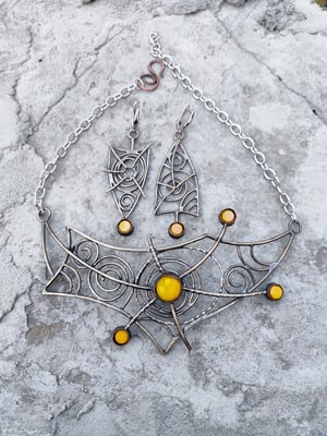 Yellow sun necklace 