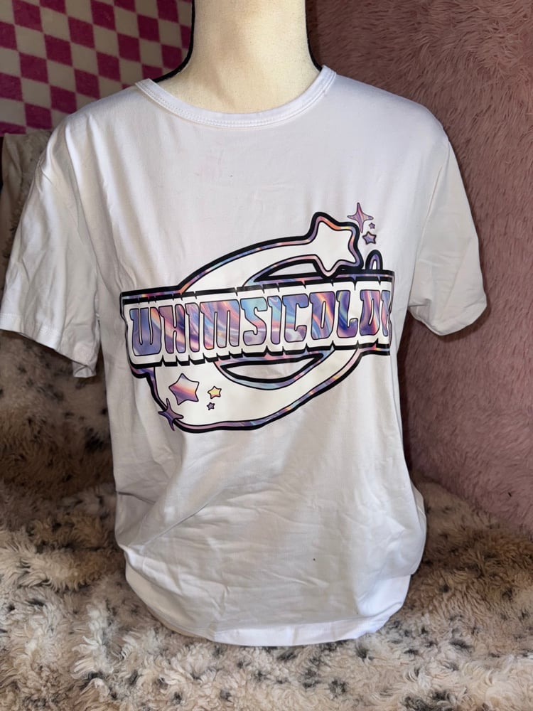 Image of Whimsicolor unisex white tee