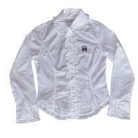 Image 1 of Batsu club frilly blouse in white 