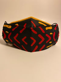 Image 2 of 3D Face Mask Black Red Yellow Diamond Print