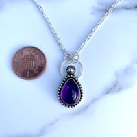 Image 3 of Handmade Sterling Silver Amethyst Pendant With Concho