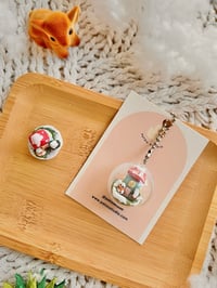 Image 1 of Winter Snowglobe Ornament Charm *read description*