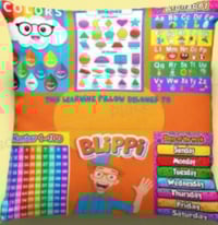 Image 1 of Blippi Learning pillow 