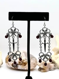 Image 1 of 'The Rogue'  Stainless Steel Chainmaille Earrings