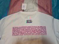 Image 4 of You are loved white with pink writing 