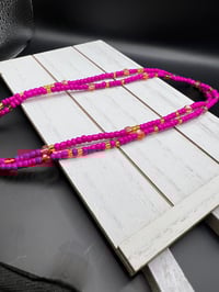 Image 2 of Pink and Gold Waist Beads