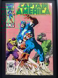 Image 2 of Captain America, framed complete vintage Marvel comic, No 324 December 1986