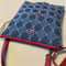 Image of Blue Tapestry Berry Red Canvas Crossbody Strap Purse