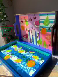 Image 2 of Hand Painted Resin Tray 