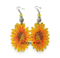 Image 3 of  Sunflower Goddess Earrings 