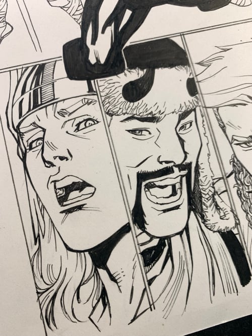 Image of CAPTAIN AMERICA x VOLSTAGG #1 pg14 UNUSED original art