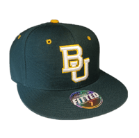Image 2 of Zephyr Baylor Bears Hat Cap Men's Fitted Size 7 Green NCAA Dead Stock