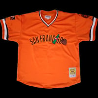 Image 1 of Ball Park Pullover Jersey (orange)