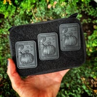 Image 1 of “The Pumpkin” Tarot Patch [Blacked Out]