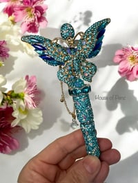 Image 1 of Blue Rhinestone butterfly Pen