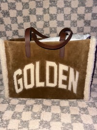 Image 1 of Golden Goose Crossbody Tote Tan/Sherpa
