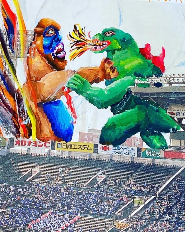 Godzilla Vs. Kong-Original Painting 