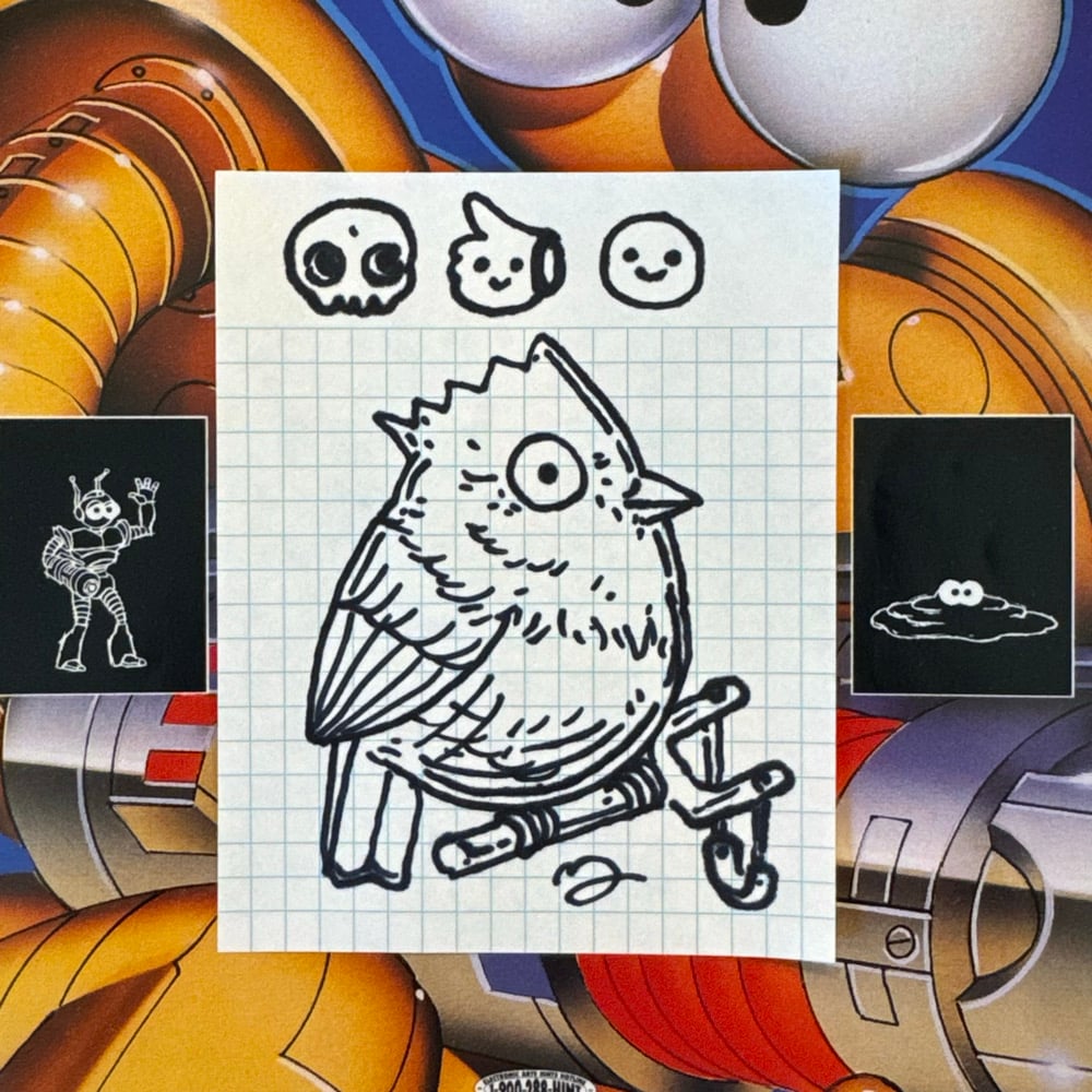 Image of Fat Bird Sharpie Sketch #148
