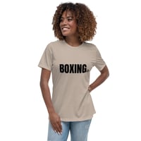 Image 5 of Women's "Boxing"(black logo) Relaxed T-Shirt