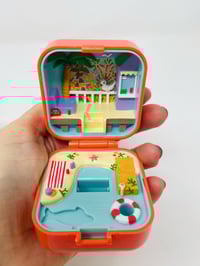 Image 2 of Polly Pocket vintage lot de 3 petites boites baguiers vides avec 1 personnage
