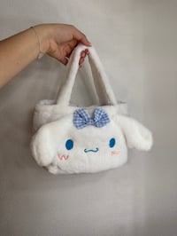 Image 1 of White plush small tote 