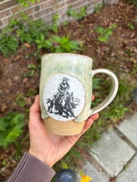 Image 1 of Cutting lady green mug