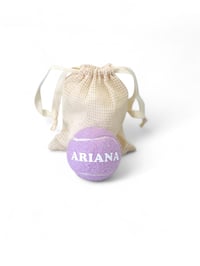 Image 2 of Personzalised Tennis Ball Toy - Lilac Purple