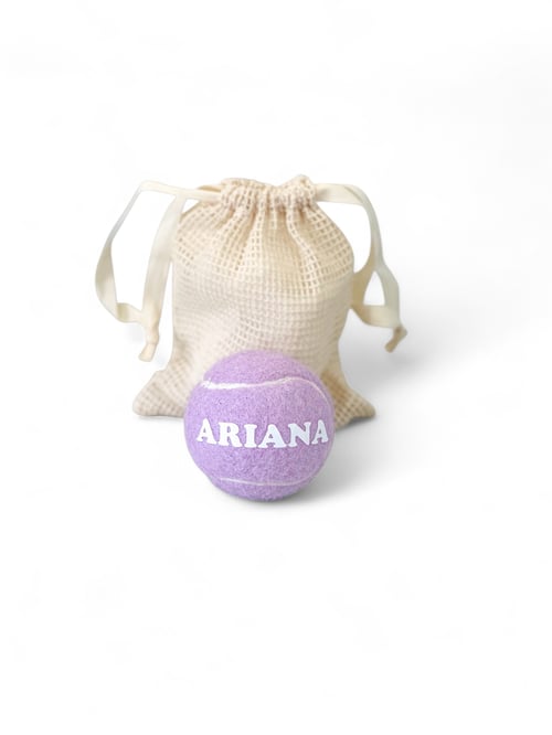 Image of Personzalised Tennis Ball Toy - Lilac Purple