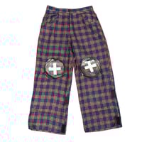 Image 1 of Avec Zele checkered pants with knee pockets