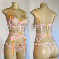 Image 2 of Pink & Orange Garter Set