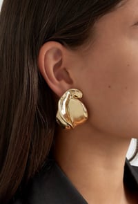Image 3 of Gold Oversized Earrings