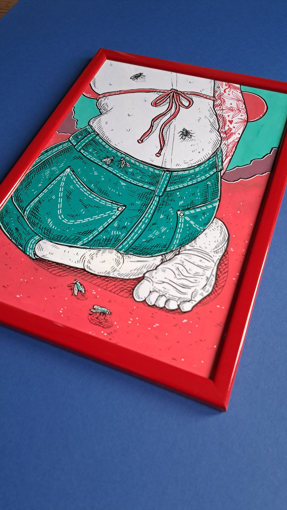 'FLY' original illustration (A4, frame incl.)