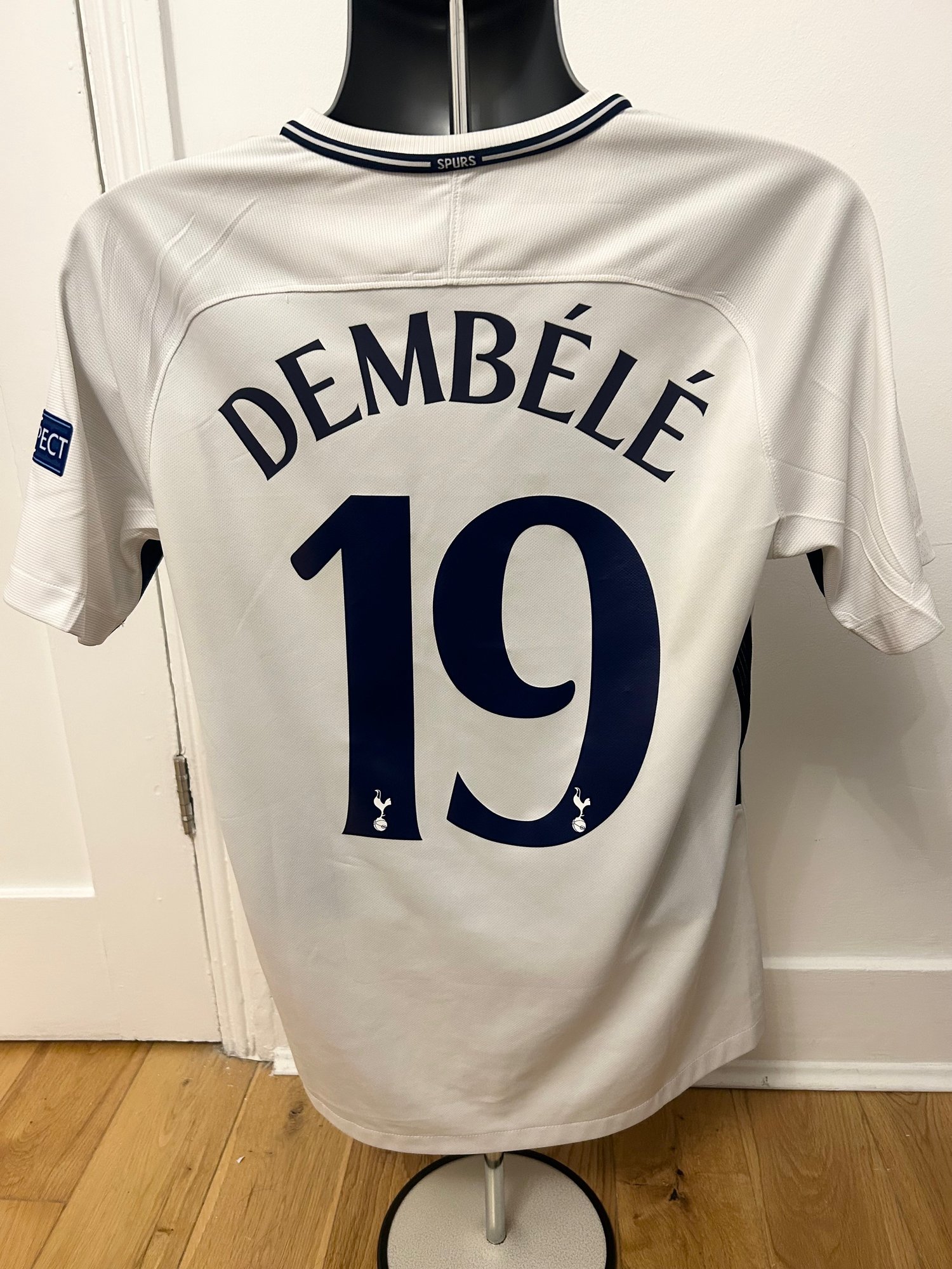 Image of Tottenham Hotspur “DEMBÉLÉ 19” 2017/18 Home Shirt + UCL patches (M)