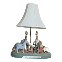 Image 1 of 1995 Handcarved Noah's Ark Lamp By Barry Grosscup