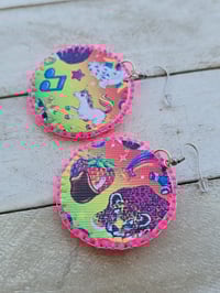Image 3 of Neon Pink earrings 
