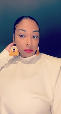 Image 1 of U tassel earrings- Mustard Yellow