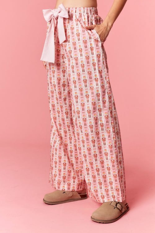 Image of Pink/Cream Toy Soldier Lounging Pants